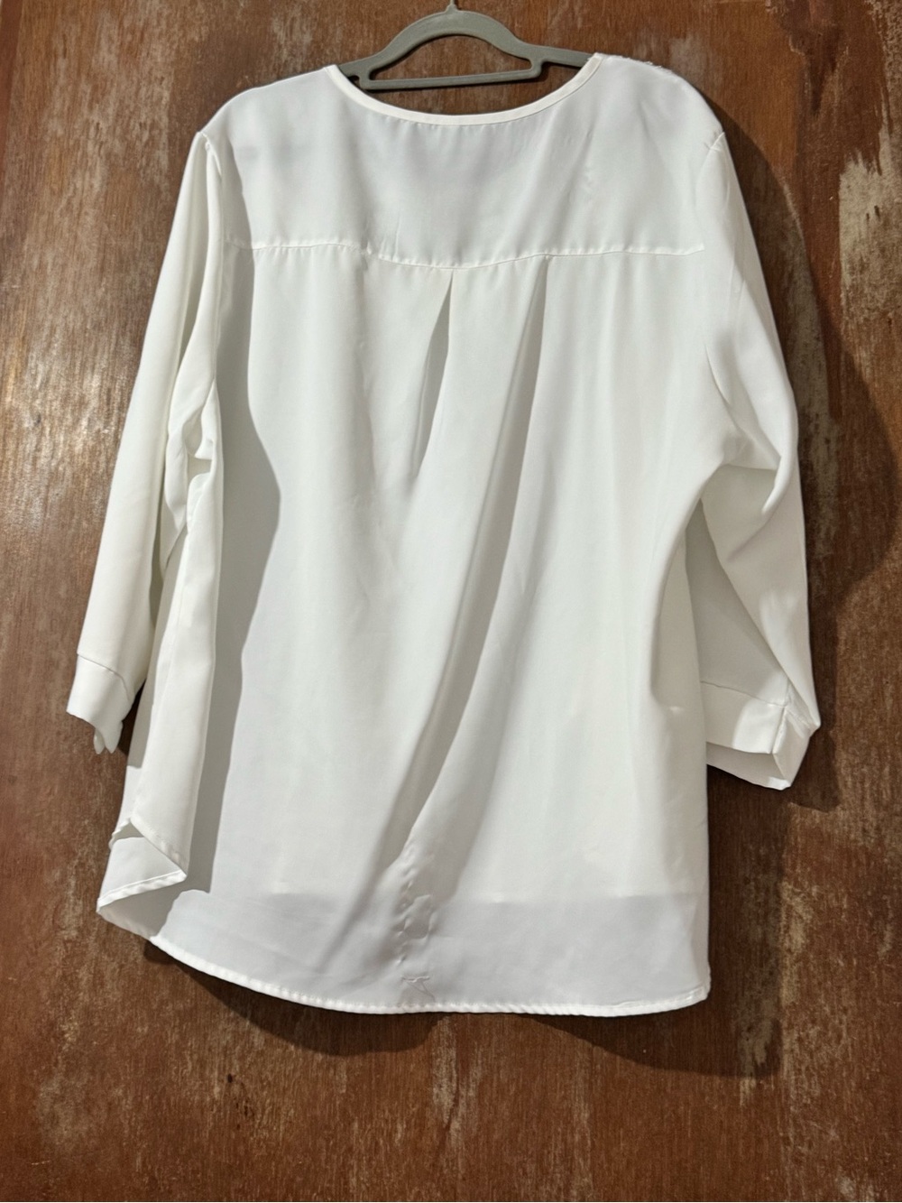 Women's White Lace-Detail Tunic Blouse Sz 3XL - Picture 5 of 9